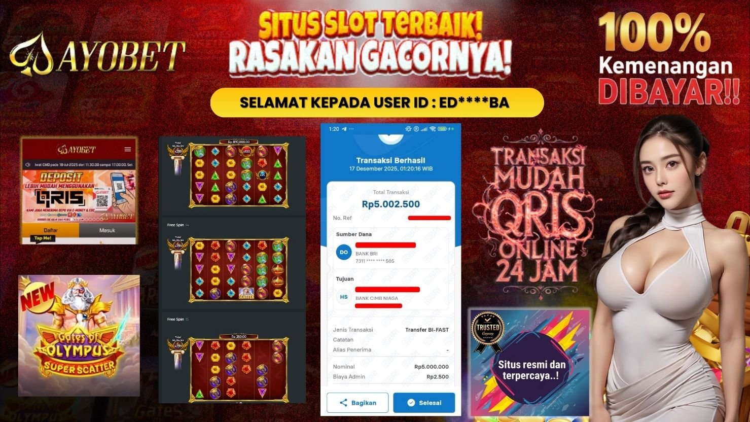 AYOBET JACKPOT SLOT GATES OF OLYMPUS SUPER SCATTER